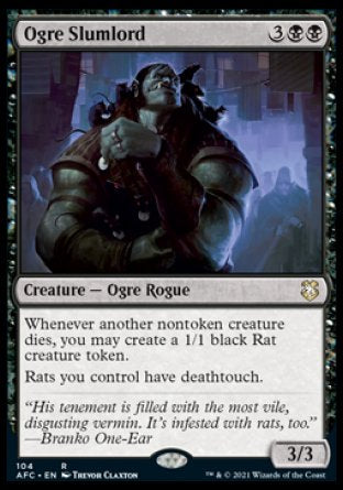(104) Magic The Gathering Commander: Adventures in the Forgotten Realms Single: Ogre Slumlord  Rare