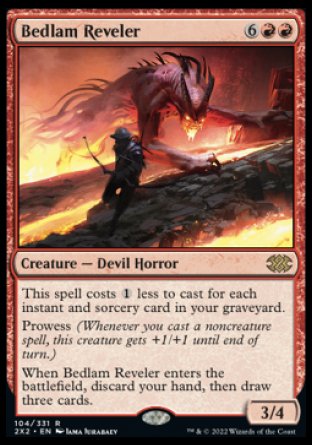 (104) Magic The Gathering Double Masters 2022 Single: Bedlam Reveler  Rare
