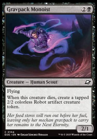 (104) Magic The Gathering Edge of Eternities Single: Gravpack Monoist  Common