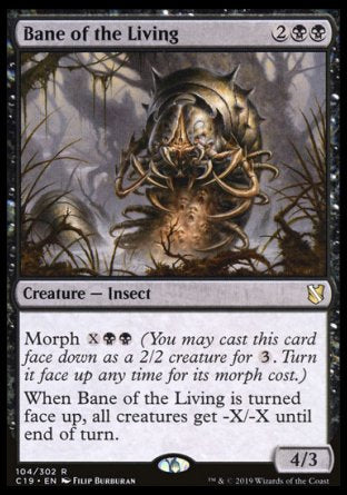 (104) Magic The Gathering Commander 2019 Single: Bane of the Living  Rare