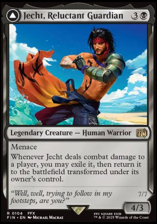 (104) Magic The Gathering Magic: The Gathering - FINAL FANTASY Single: Jecht, Reluctant Guardian // Braska's Final Aeon  Rare
