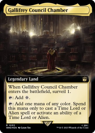 (1053) Magic The Gathering Universes Beyond: Doctor Who: Extras Single: Gallifrey Council Chamber (V.3) Holo Rare