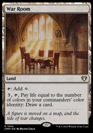 (1054) Magic The Gathering Commander Masters: Extras Single: War Room  Rare