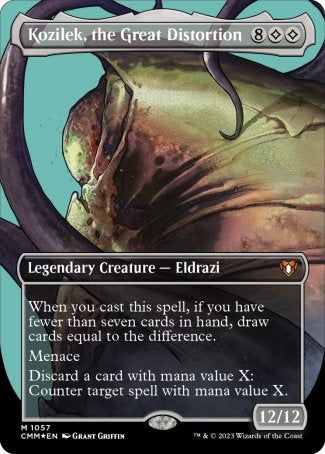 (1057) Magic The Gathering Commander Masters: Extras Single: Kozilek, the Great Distortion (V.3)  Mythic