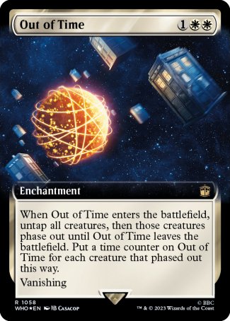 (1058) Magic The Gathering Universes Beyond: Doctor Who: Extras Single: Out of Time (V.3) Holo Rare