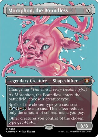 (1058) Magic The Gathering Commander Masters: Extras Single: Morophon, the Boundless (V.3) Holo Mythic
