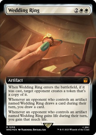 (1059) Magic The Gathering Universes Beyond: Doctor Who: Extras Single: Wedding Ring (V.3) Holo Mythic