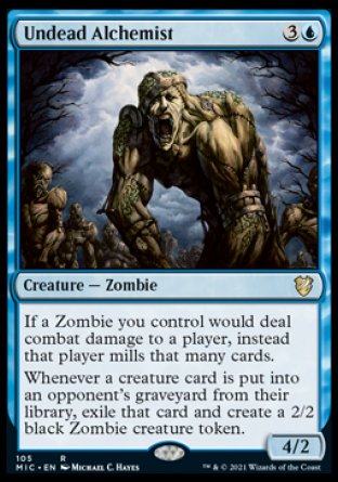 (105) Magic The Gathering Commander: Innistrad: Midnight Hunt Single: Undead Alchemist  Rare