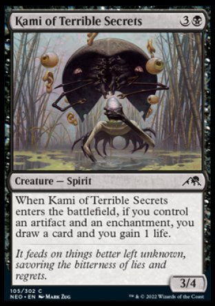 (105) Magic The Gathering Kamigawa: Neon Dynasty Single: Kami of Terrible Secrets Holo Common
