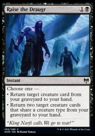 (105/285) Magic The Gathering Kaldheim Single: Raise the Draugr  Common