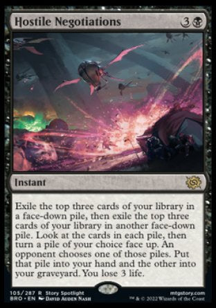 (105) Magic The Gathering The Brothers' War Single: Hostile Negotiations Holo Rare