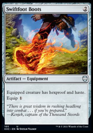 (105) Magic The Gathering Commander: Kaldheim Single: Swiftfoot Boots  Uncommon