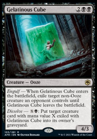 (105) Magic The Gathering Adventures in the Forgotten Realms Single: Gelatinous Cube  Rare