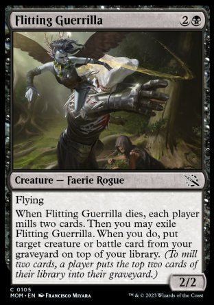 (105) Magic The Gathering March of the Machine Single: Flitting Guerrilla Holo Common