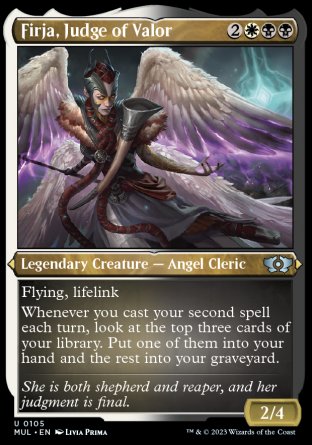 (105) Magic The Gathering Multiverse Legends Single: Firja, Judge of Valor (V.2) Holo Uncommon