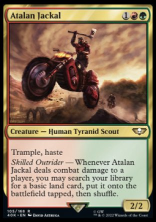 (105) Magic The Gathering Universes Beyond: Warhammer 40000 Single: Atalan Jackal  Rare
