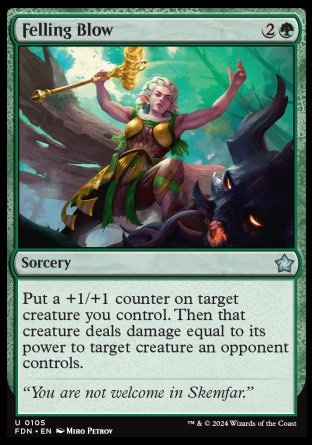 (105) Magic The Gathering Magic: The Gathering Foundations Single: Felling Blow Holo Uncommon