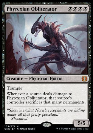(105) Magic The Gathering Phyrexia: All Will Be One Single: Phyrexian Obliterator Holo Mythic