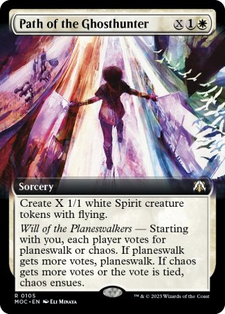 (105) Magic The Gathering Commander: March of the Machine: Extras Single: Path of the Ghosthunter  Rare