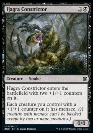 (105/280) Magic The Gathering Zendikar Rising Single: Hagra Constrictor  Common