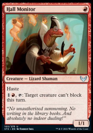 (105) Magic The Gathering Strixhaven: School of Mages Single: Hall Monitor  Uncommon
