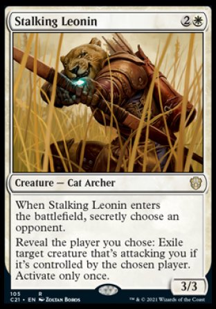 (105) Magic The Gathering Commander: Strixhaven Single: Stalking Leonin  Rare