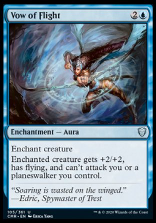 (105/361) Magic The Gathering Commander Legends Single: Vow of Flight Holo Uncommon