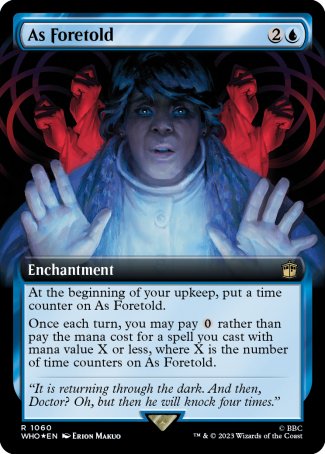 (1060) Magic The Gathering Universes Beyond: Doctor Who: Extras Single: As Foretold (V.3) Holo Rare