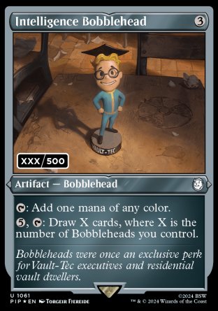 (1061) Magic The Gathering Universes Beyond: Fallout: Extras Single: Intelligence Bobblehead (V.2)  Uncommon