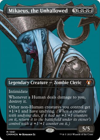 (1061) Magic The Gathering Commander Masters: Extras Single: Mikaeus, the Unhallowed (V.3) Holo Mythic