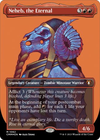 (1062) Magic The Gathering Commander Masters: Extras Single: Neheb, the Eternal (V.3) Holo Mythic