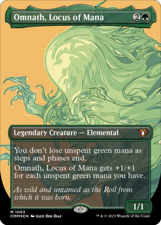 (1063) Magic The Gathering Commander Masters: Extras Single: Omnath, Locus of Mana (V.3)  Mythic
