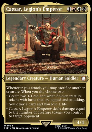 (1064) Magic The Gathering Universes Beyond: Fallout: Extras Single: Caesar, Legion's Emperor (V.1)  Holo Mythic