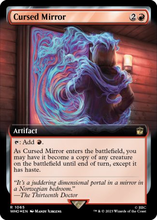 (1065) Magic The Gathering Universes Beyond: Doctor Who: Extras Single: Cursed Mirror (V.3) Holo Rare