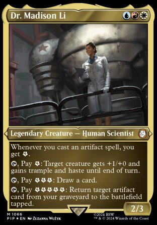 (1066) Magic The Gathering Universes Beyond: Fallout: Extras Single: Dr. Madison Li (V.1)  Holo Mythic