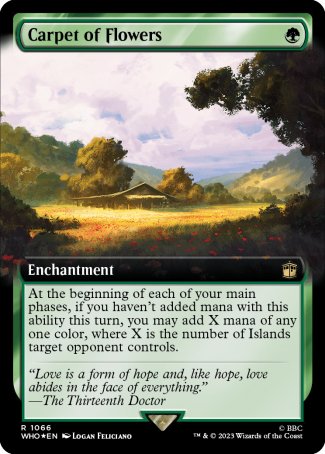 (1066) Magic The Gathering Universes Beyond: Doctor Who: Extras Single: Carpet of Flowers (V.3) Holo Rare