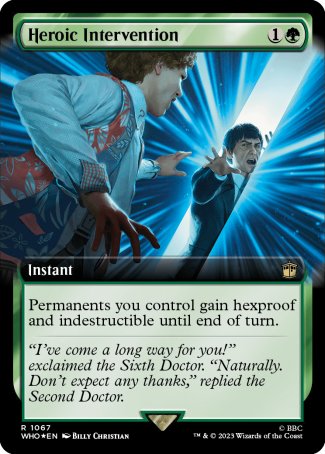 (1067) Magic The Gathering Universes Beyond: Doctor Who: Extras Single: Heroic Intervention (V.3)  Rare