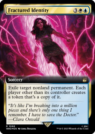 (1068) Magic The Gathering Universes Beyond: Doctor Who: Extras Single: Fractured Identity (V.3)  Rare