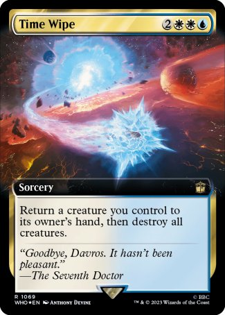 (1069) Magic The Gathering Universes Beyond: Doctor Who: Extras Single: Time Wipe (V.3)  Rare