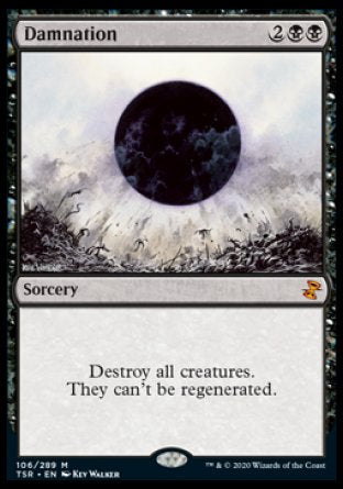 (106/289) Magic The Gathering Time Spiral Remastered Single: Damnation  Mythic