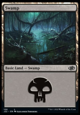 (106) Magic The Gathering Jumpstart 2022 Single: Swamp (V.3)  Land