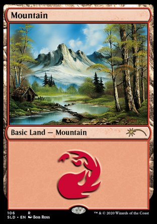 (106) Magic The Gathering Secret Lair Drop Series Single: Mountain (V.2) Holo Land