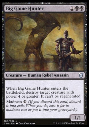 (106) Magic The Gathering Commander 2019 Single: Big Game Hunter  Uncommon