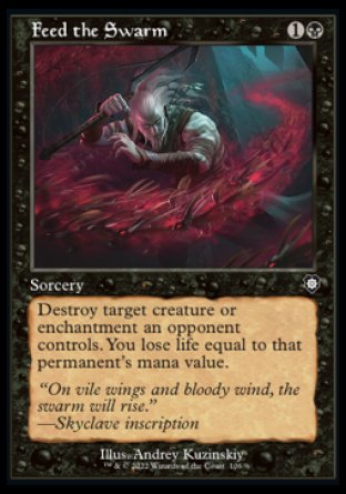 (106) Magic The Gathering Commander: The Brothers' War Single: Feed the Swarm  Common