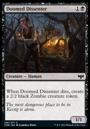 (106) Magic The Gathering Innistrad: Crimson Vow Single: Doomed Dissenter Holo Common