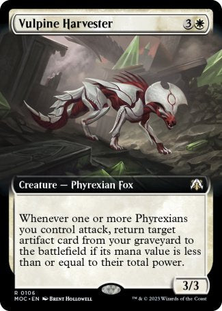 (106) Magic The Gathering Commander: March of the Machine: Extras Single: Vulpine Harvester  Rare