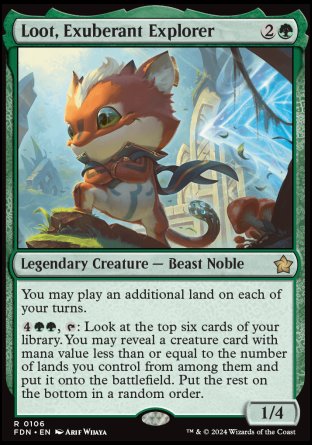 (106) Magic The Gathering Magic: The Gathering Foundations Single: Loot, Exuberant Explorer Holo Rare