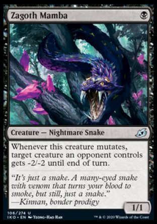 (106/274) Magic The Gathering Ikoria: Lair of Behemoths Single: Zagoth Mamba Holo Uncommon