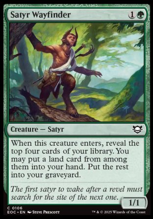 (106) Magic The Gathering Commander: Edge of Eternities Single: Satyr Wayfinder  Common