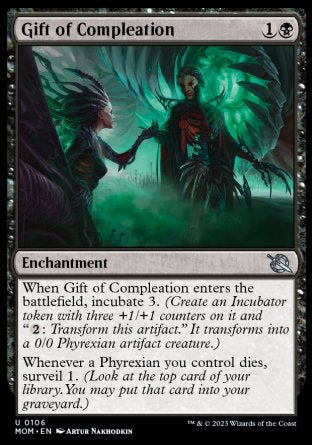 (106) Magic The Gathering March of the Machine Single: Gift of Compleation Holo Uncommon